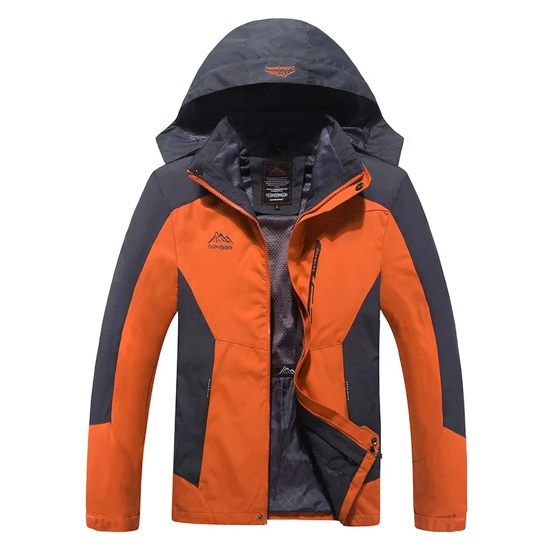 Herren Wasserdichte und atmungsaktive Outdoor-Softshelljacke mit Kapuze Nord Taschen