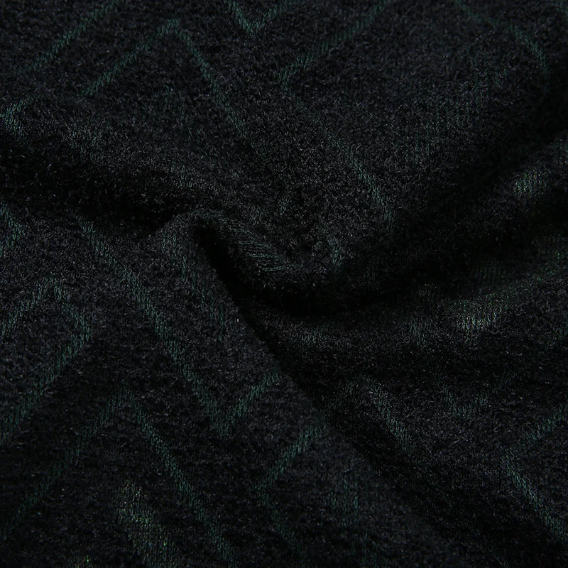Herren Rauten-Jacquard Rundhalspullover aus feinem Strick Nord Taschen