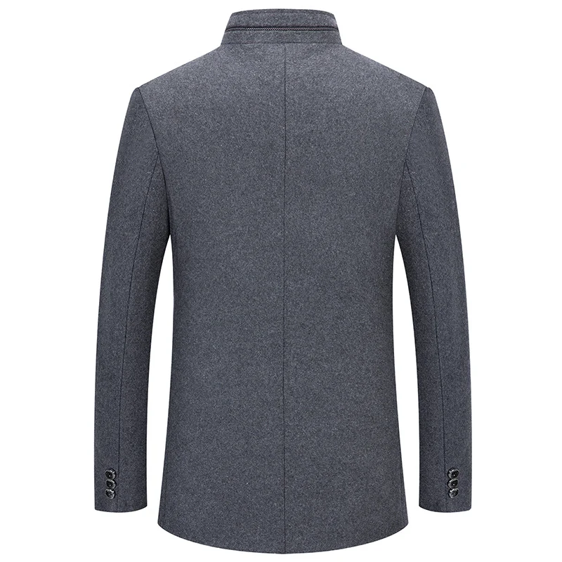 Herren Kurzmantel aus Wollmix mit Stehkragen und gesteppter Thermofütterung Nord Taschen
