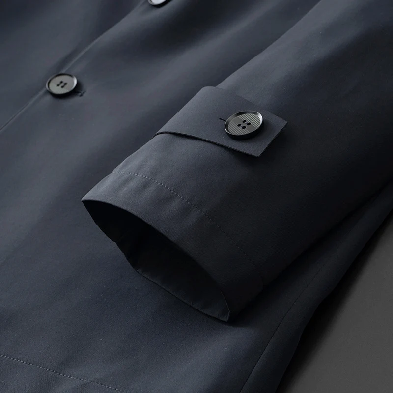 Herren Kürzerer Business-Übermantel mit wasserabweisender Oberfläche und karierter Innenfütterung Nord Taschen