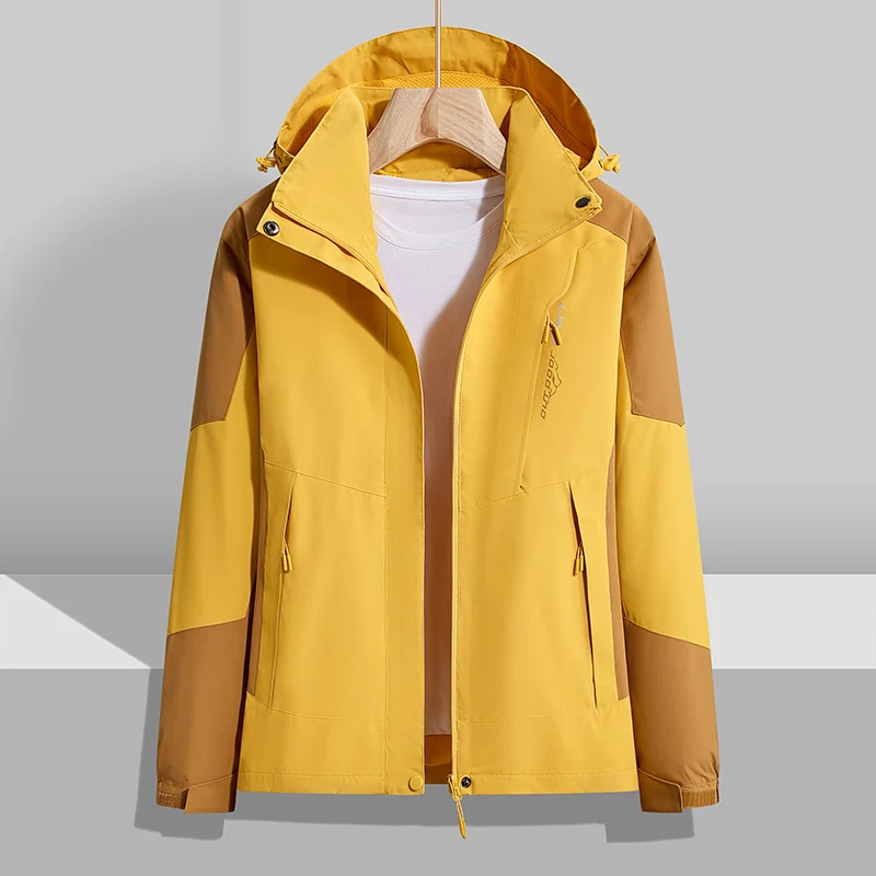 Damen zweilagige wasserdichte Outdoor‑Jacke mit Kapuze, atmungsaktiver Membran und verstellbarer Taille Nord Taschen