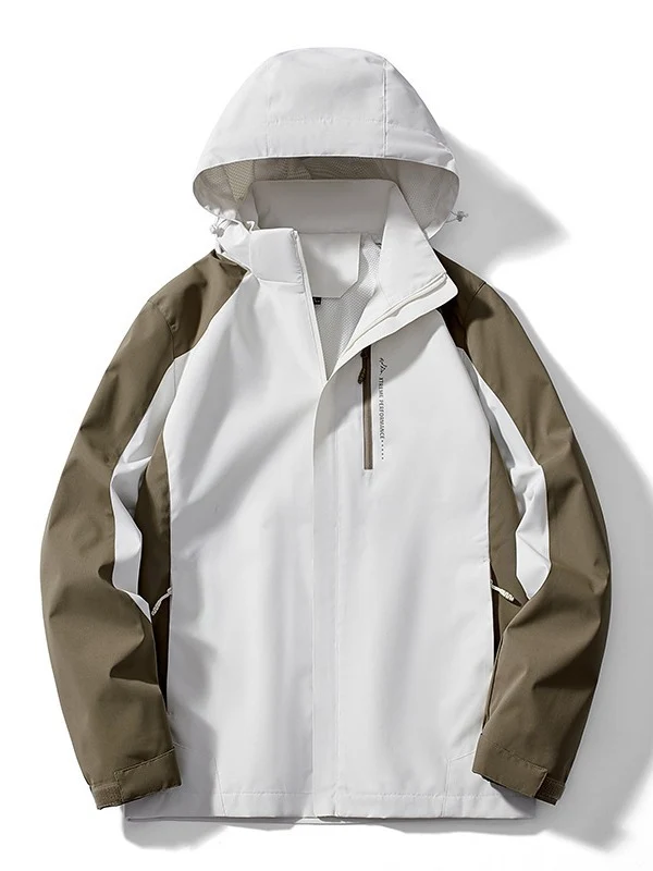 Damen zweilagige Softshell‑Regenjacke mit Kapuze, atmungsaktiver Membran und Brustzip Nord Taschen