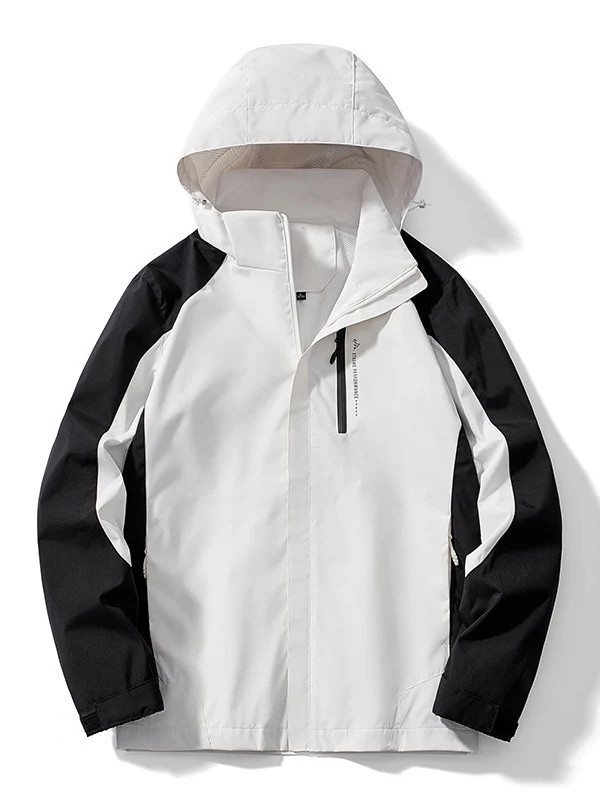 Damen zweilagige Softshell‑Regenjacke mit Kapuze, atmungsaktiver Membran und Brustzip Nord Taschen