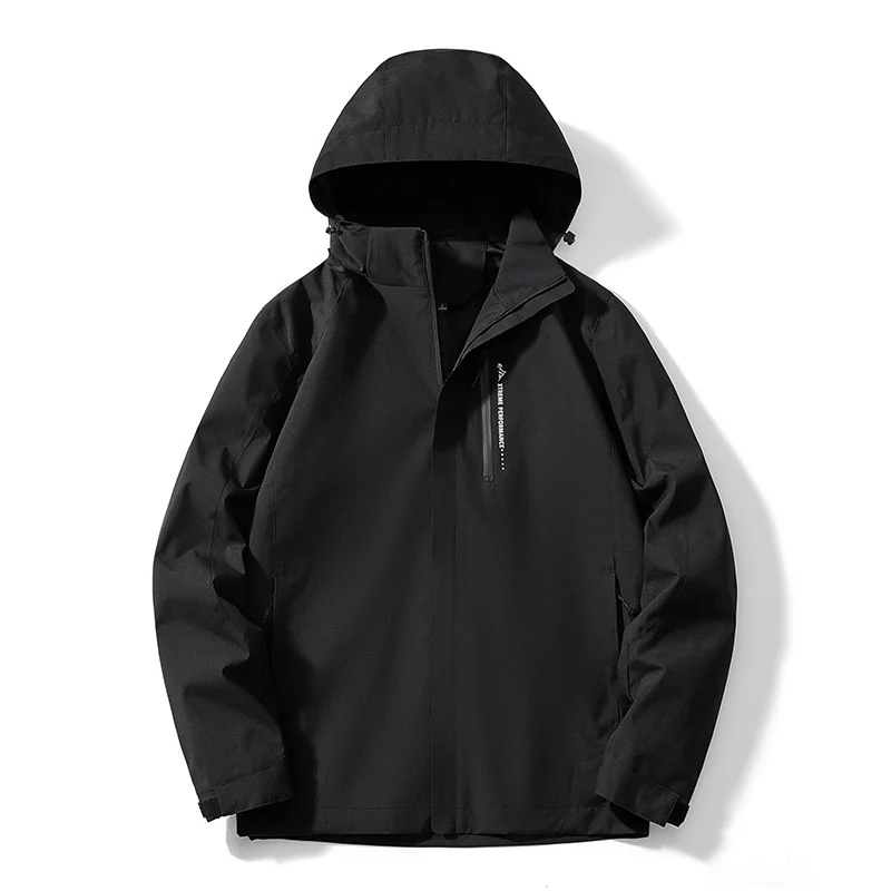 Damen zweilagige Softshell‑Regenjacke mit Kapuze, atmungsaktiver Membran und Brustzip Nord Taschen