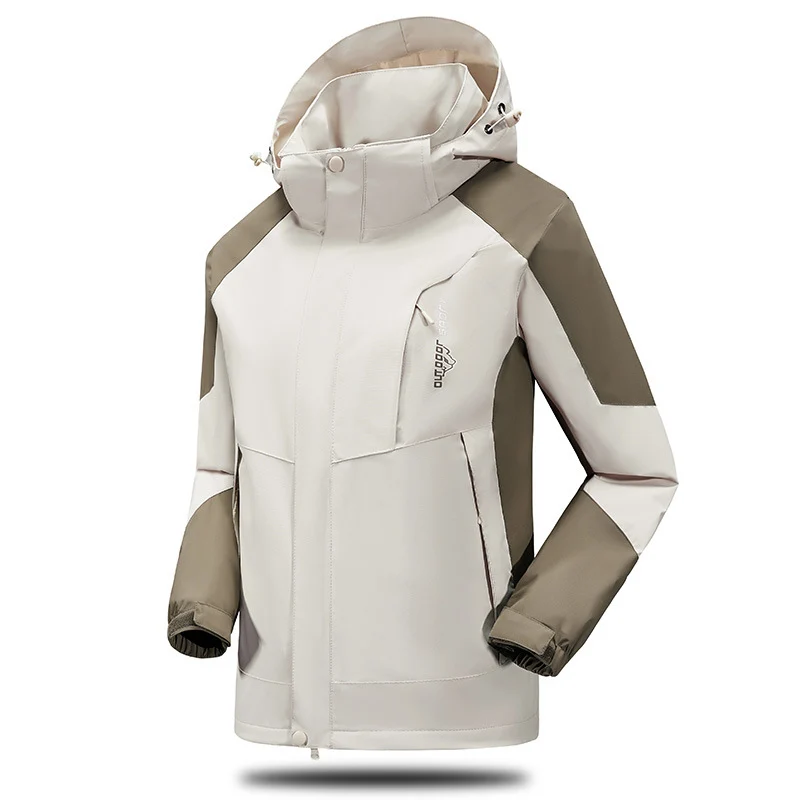 Herren Wasser- und winddichte Softshell‑Outdoorjacke mit verstellbarer Kapuze und Reißverschlusstaschen Nord Taschen