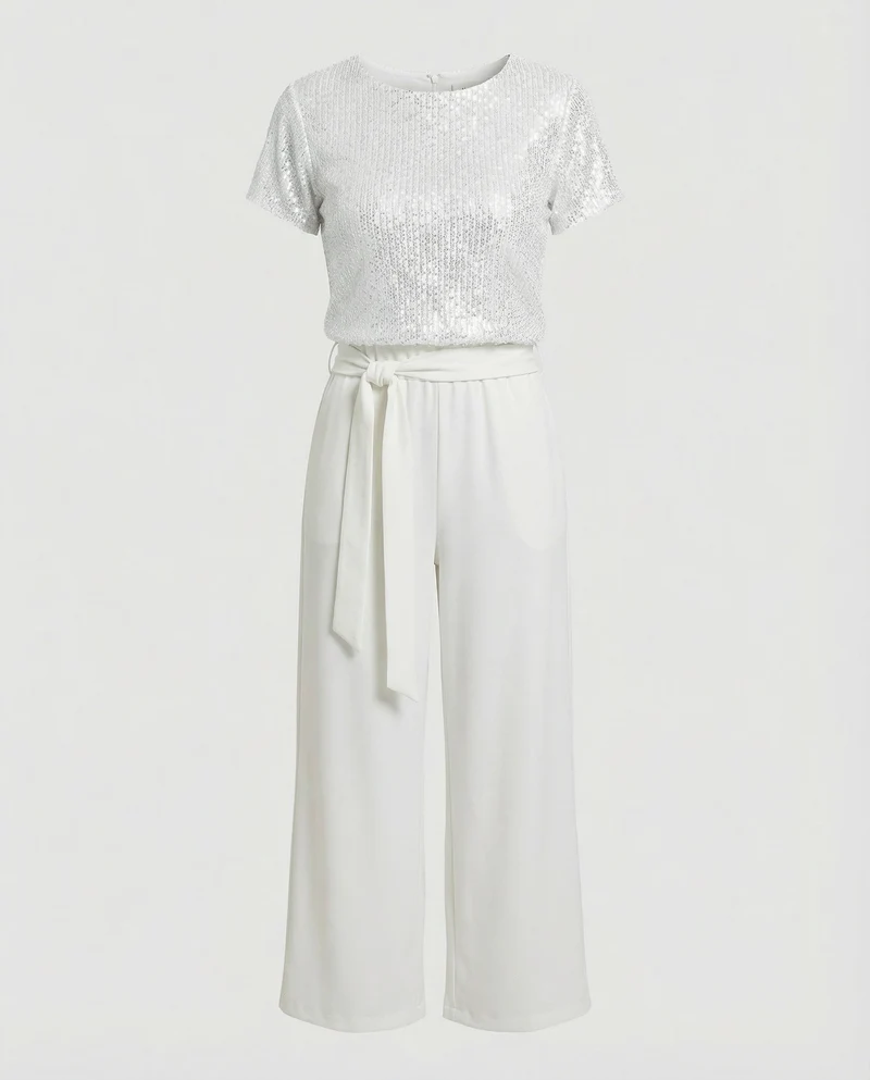 Damen Zweiteiler Set Pailletten elegant - Arvani