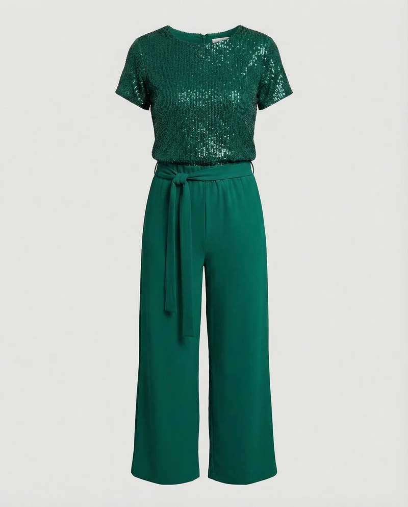 Damen Zweiteiler Set Pailletten elegant - Arvani