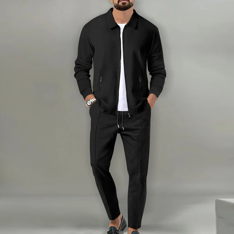 Herren Freizeitanzug mit Modernem Strukturdesign und praktischen Taschen - Vittorelli