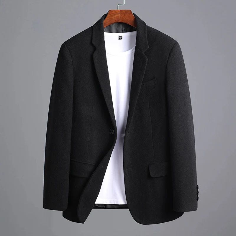 Herren Modernes Wollmix-Sakko im Slim-Fit mit Ein-Knopf und Pattentaschen Nord Taschen