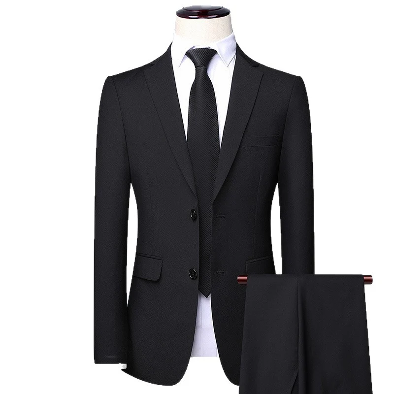 Herren Modernes Slim-Fit Anzug-Sakko mit feiner Struktur, leichtem Stretch und Pattentaschen Nord Taschen