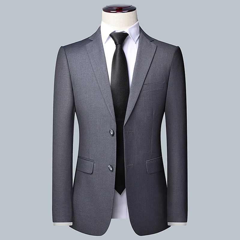 Herren Modernes Slim-Fit Anzug-Sakko mit feiner Struktur, leichtem Stretch und Pattentaschen Nord Taschen