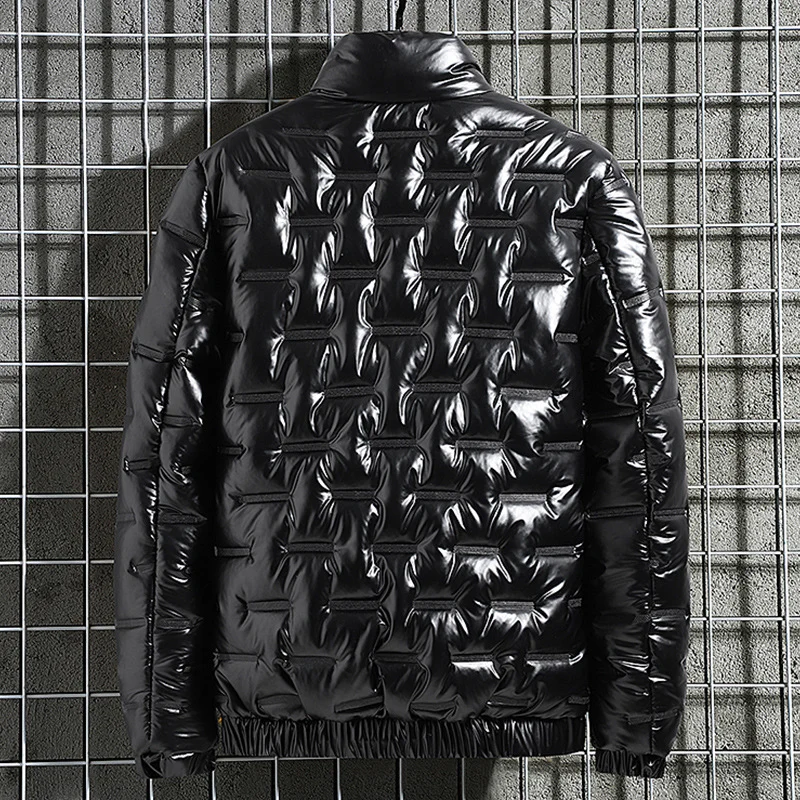 Herren Metallic-gesteppte Thermoisolierte Steppjacke mit hohem Stehkragen Nord Taschen