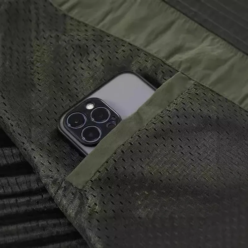 Herren Leichte Utility-Weste mit Stehkragen, Frontklappentaschen und Brustreißverschluss Nord Taschen