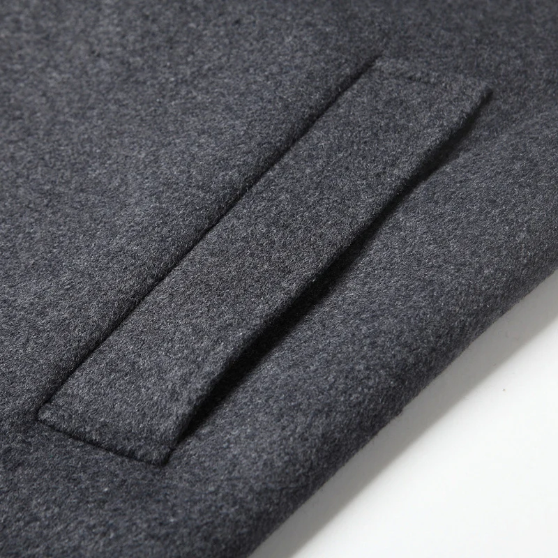 Herren Klassischer Wollmix-Mantel mit gesteppter Thermofütterung und schlanker Silhouette Nord Taschen