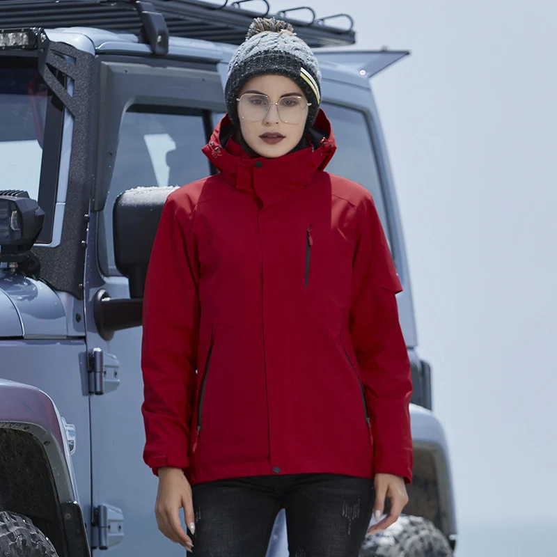Damen technische Regen- und Freizeitjacke mit verstellbarer Kapuze und Mehrfachtaschen Nord Taschen