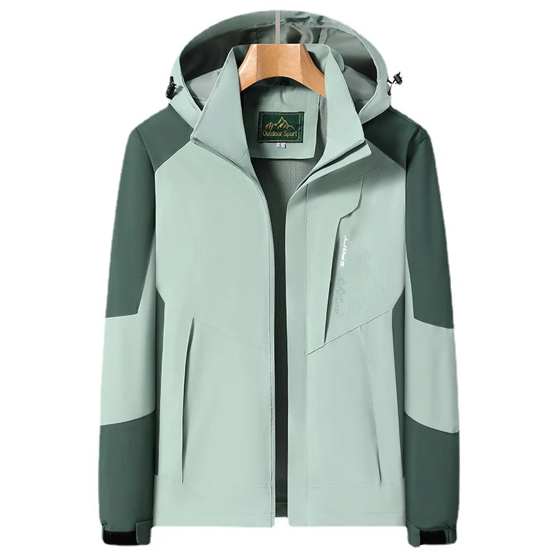 Damen Softshell‑Trekkingjacke mit atmungsaktiver Membran, verstellbarer Kapuze und Colorblock-Design Nord Taschen