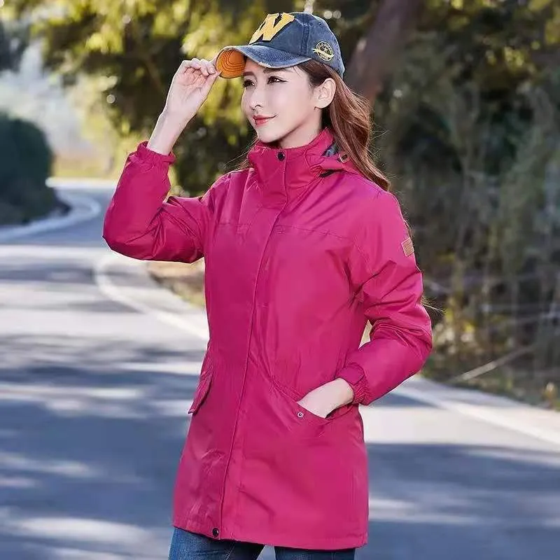 Damen leichter wasserabweisender Parka mit Kapuze und funktionalen Taschen Nord Taschen