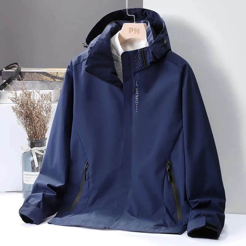 Damen leichte wasserabweisende Kapuzenjacke mit atmungsaktiver Membran und verdecktem Reißverschluss Nord Taschen