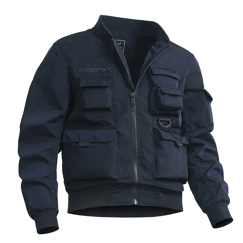 Herren Utility-Bomberjacke mit mehreren Taschen und robuster Nylonkonstruktion Nord Taschen