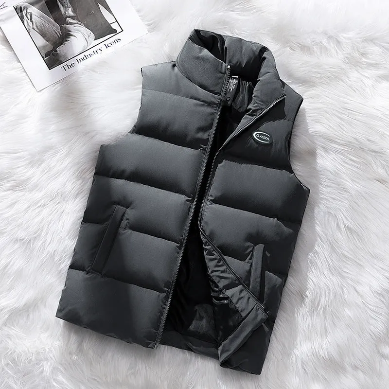 Herren Urban-moderne Thermo-Steppweste mit Hochkragen, 3D-Quilt und verstecktem Reißverschluss Nord Taschen
