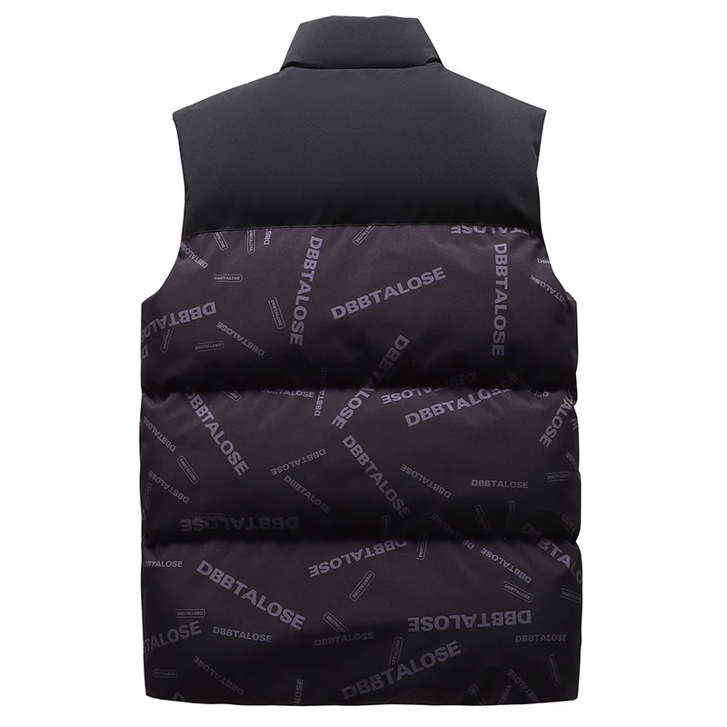 Herren Urban gesteppte Puffer‑Weste mit hohem Kragen, Kontrast-Schulterpartie und Allover‑Logodruck Nord Taschen