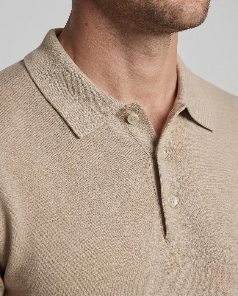 Herren Feinstrick Poloshirt mit Perlmuttknöpfen und Stretchkomfort