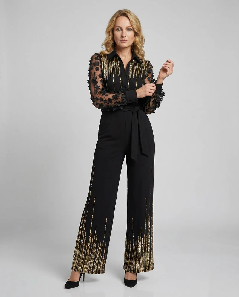Damen Jumpsuit Damen elegant Spitze