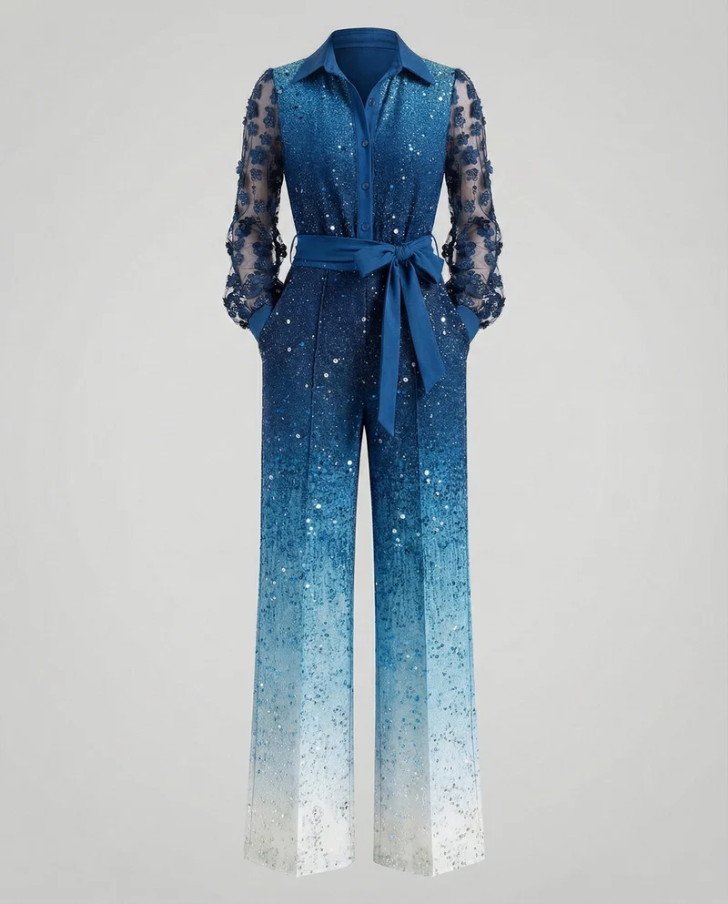 Damen Jumpsuit Damen elegant Spitze