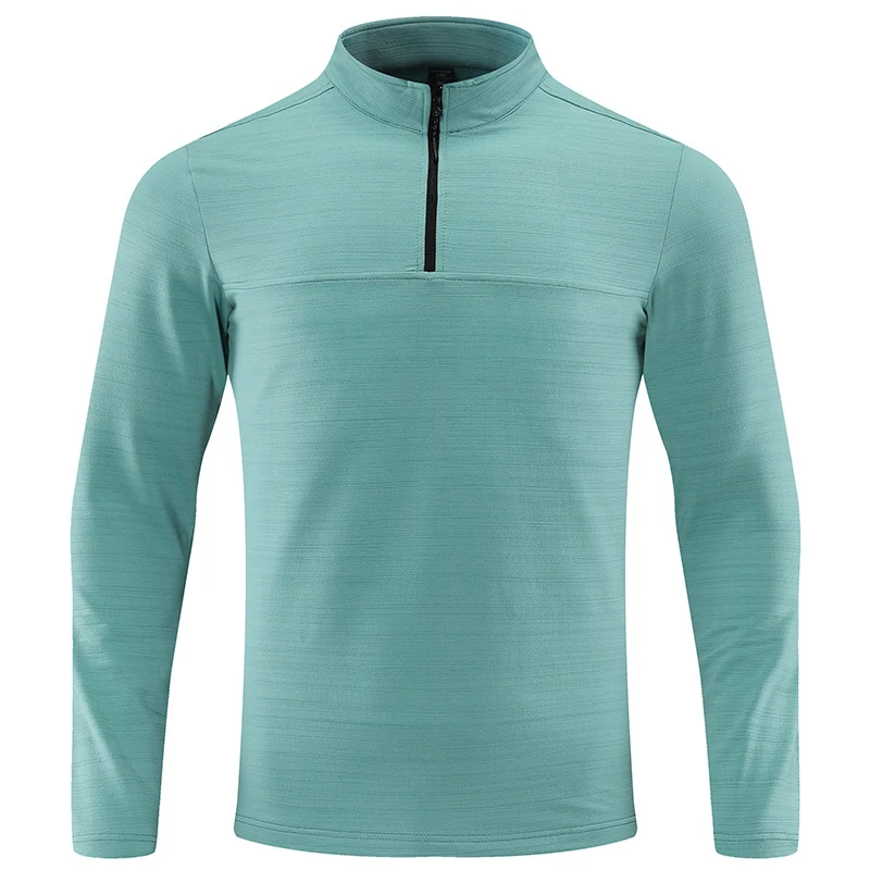 Herren Funktions-Halbzip-Langarmshirt mit Stehkragen und atmungsaktivem Stretchmaterial Nord Taschen