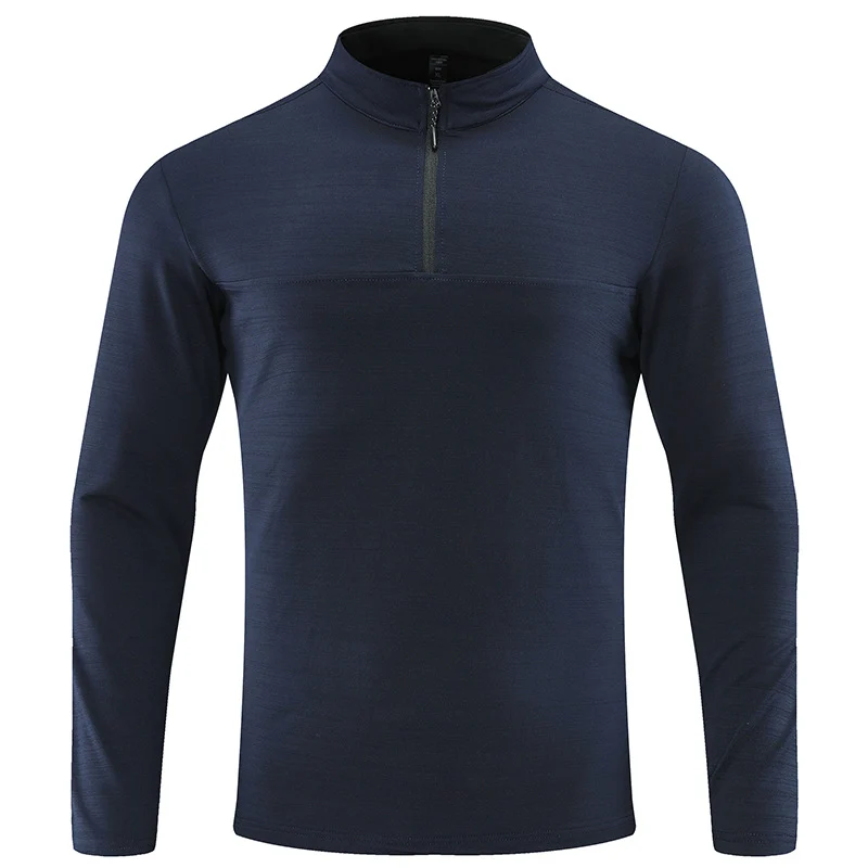 Herren Funktions-Halbzip-Langarmshirt mit Stehkragen und atmungsaktivem Stretchmaterial Nord Taschen