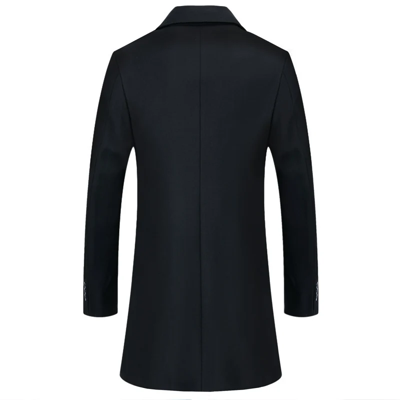Herren Moderner Business-Mantel mit leichtem Thermofutter und geradem Schnitt Nord Taschen