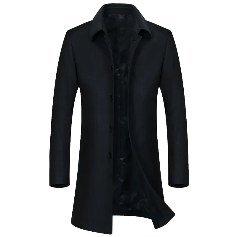Herren Moderner Business-Mantel mit leichtem Thermofutter und geradem Schnitt Nord Taschen