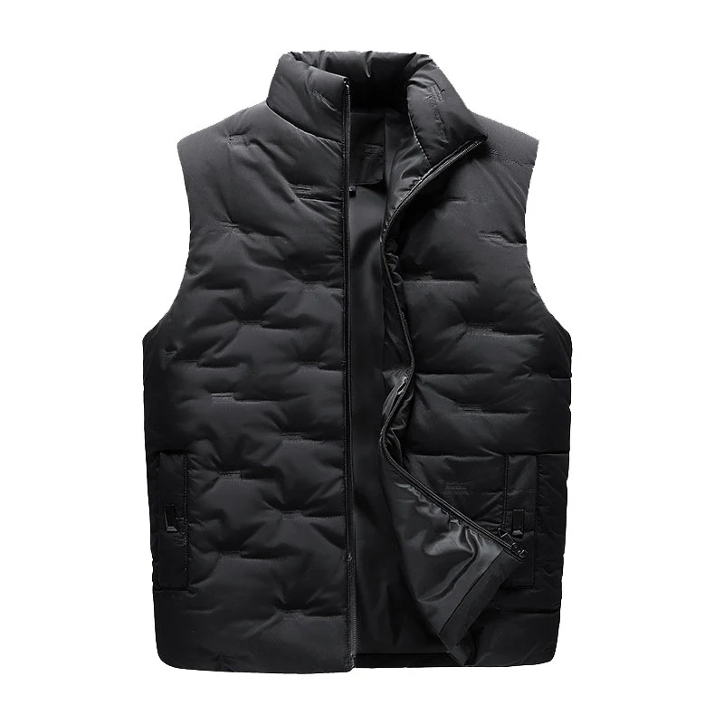 Herren Leichte Thermo-Steppweste mit hochgeschlossenem Stehkragen, winddichter Mikrofaserschale und verdeckten Reißverschlusstaschen Nord Taschen