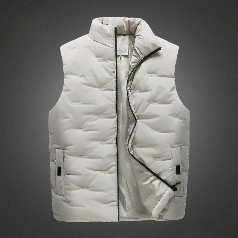 Herren Leichte Thermo-Steppweste mit hochgeschlossenem Stehkragen, winddichter Mikrofaserschale und verdeckten Reißverschlusstaschen Nord Taschen