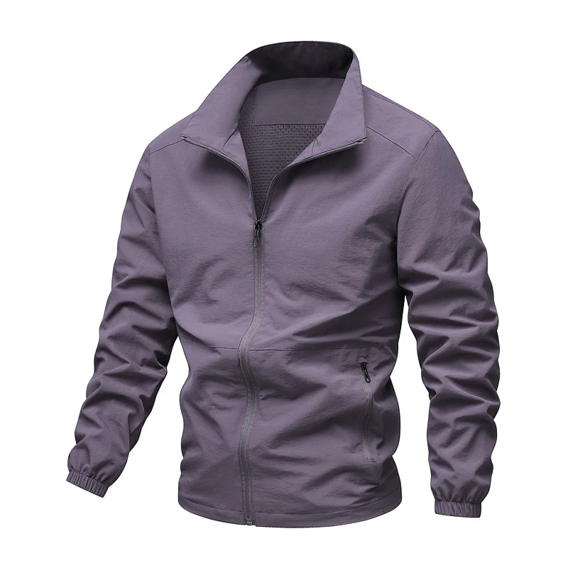 Herren Thermoisolierte Windbreakerjacke mit Fleece-Innenfutter, Stehkragen und Reißverschlusstaschen Nord Taschen