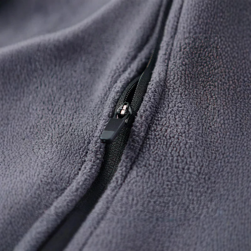 Herren Fleece-Halbzip-Pullover mit hohem Stehkragen und Raglanärmeln Nord Taschen