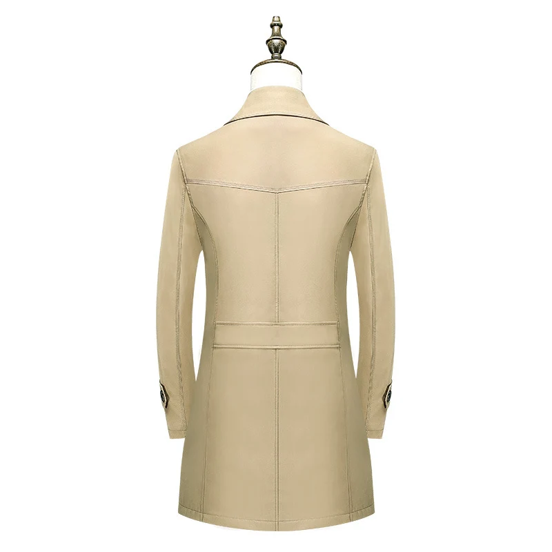 Herren Eleganter Slim-Fit Trenchcoat mit klassischer Knopfleiste und verstellbaren Manschetten Nord Taschen