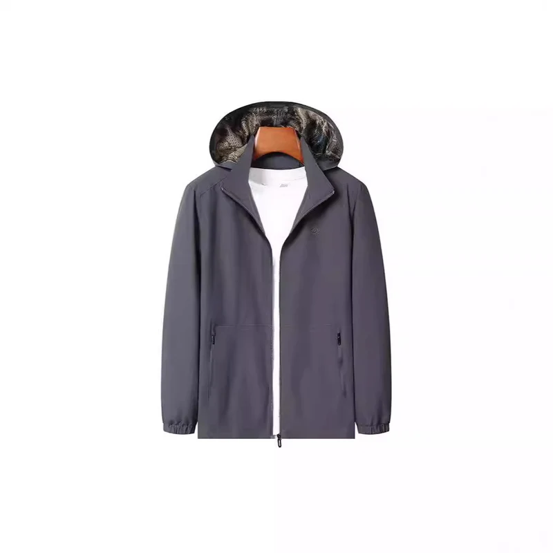 Herren Leichte Kapuzen-Shelljacke mit wasserabweisender Mikrofaser und verdeckten Reißverschlusstaschen Nord Taschen