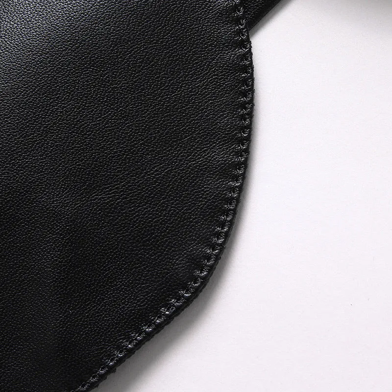 Herren Elegantes Zweiknopf-Lederblazer im Sakko-Stil mit schmaler Passform Nord Taschen