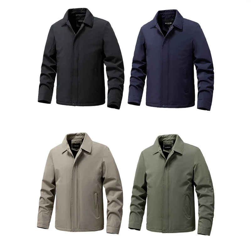 Herren Leichter wasserabweisender Stehkragen-Blouson mit Thermofutter Nord Taschen
