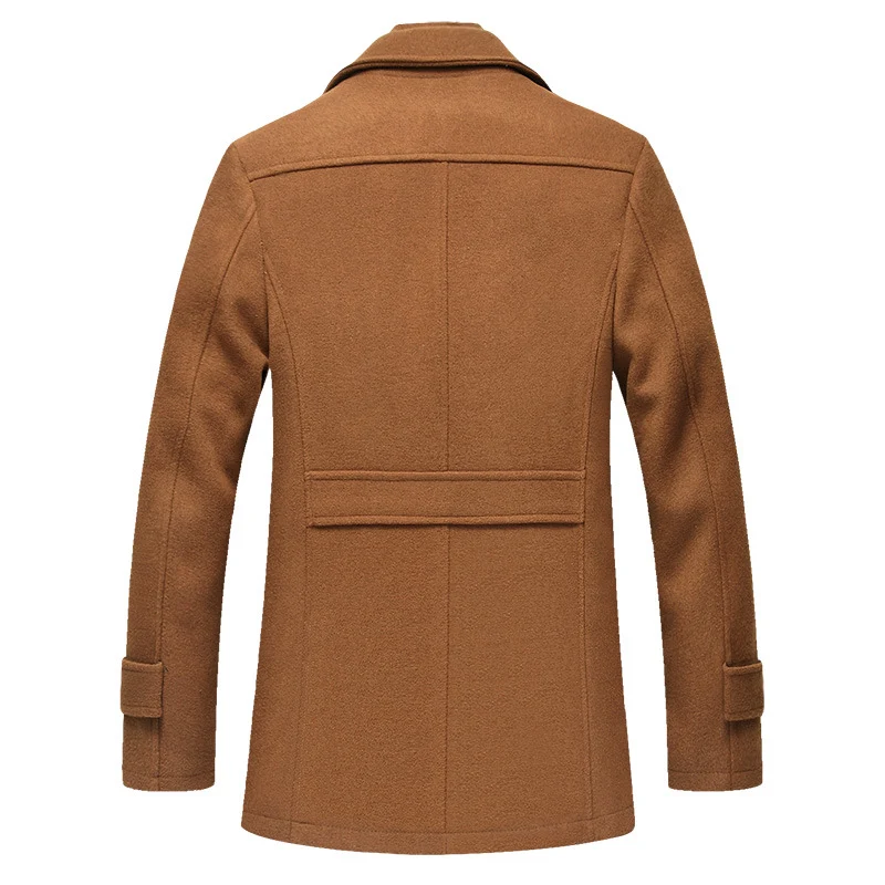Herren Wollmix-Kurzmantel mit integrierter gesteppter Innenjacke und Hemdkragen Nord Taschen