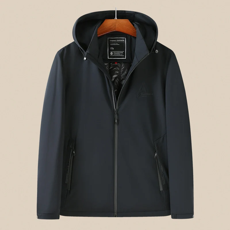 Herren Wind- und Wasserabweisende Softshell-Jacke mit Kapuze und leichtem Thermofutter Nord Taschen