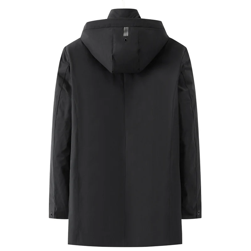 Herren wasserdichter zweilagiger Mantel mit gesteppter Innenjacke und Kapuze Nord Taschen