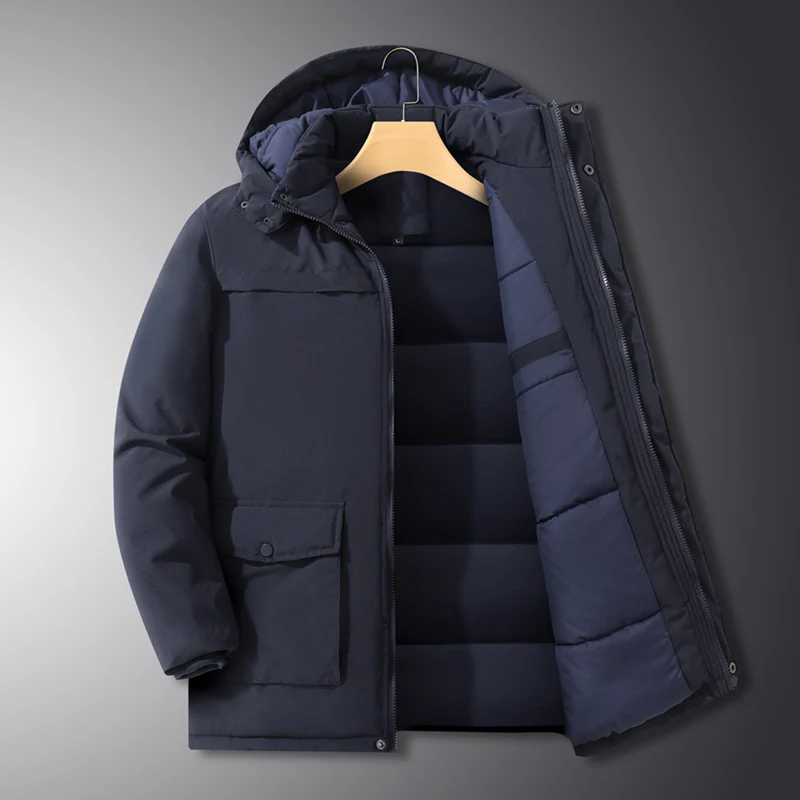 Herren Thermo-Parka mit kuscheligem Kunstfellinnenfutter und abnehmbarer Kapuze Nord Taschen