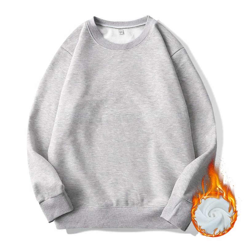 Herren Thermo-Fleece-Sweatshirt mit Rundhalsausschnitt und oversized Schnitt Nord Taschen