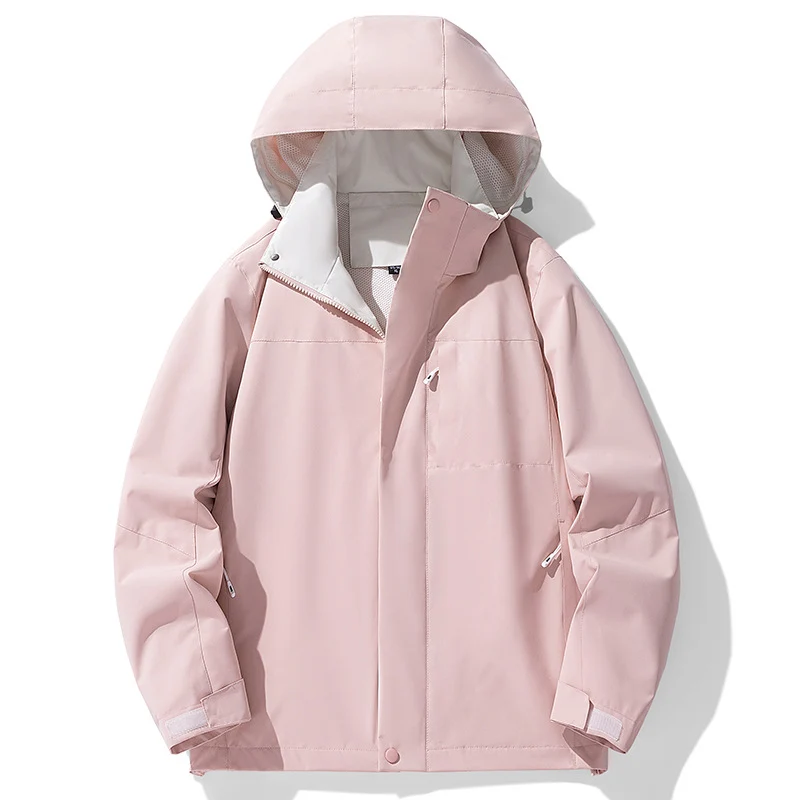 Herren Dreilagige wasserabweisende Kapuzen‑Outdoorjacke mit Mesh‑Futter und verdecktem Reißverschluss Nord Taschen
