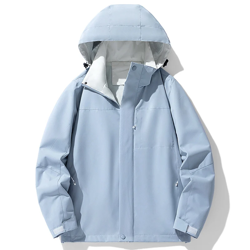 Herren Dreilagige wasserabweisende Kapuzen‑Outdoorjacke mit Mesh‑Futter und verdecktem Reißverschluss Nord Taschen