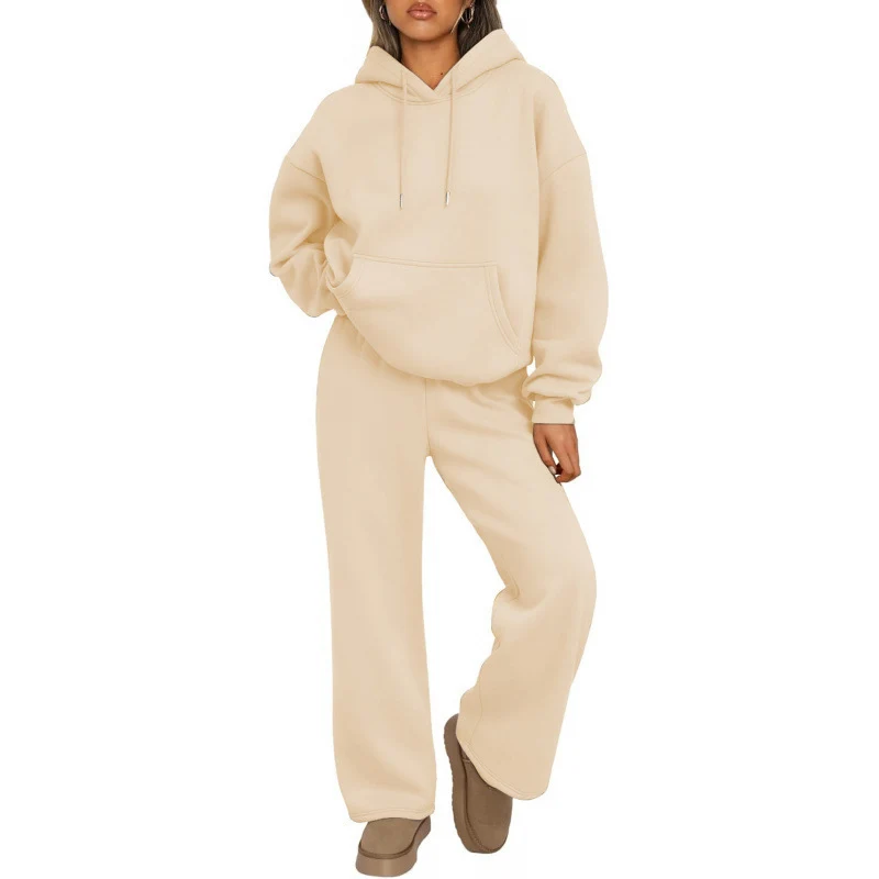Damen Bequemer Oversized Jogginganzug Nord Taschen