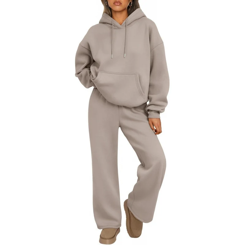 Damen Bequemer Oversized Jogginganzug Nord Taschen
