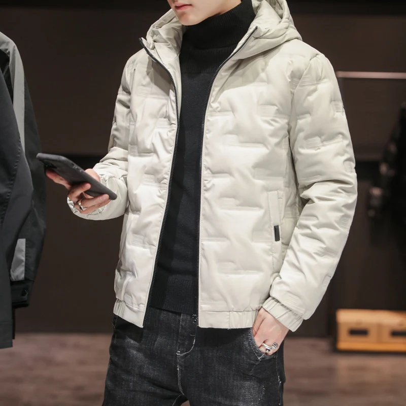 Herren Leichte gesteppte Kapuzenjacke mit Thermoisolierung und elastischem Saum Nord Taschen